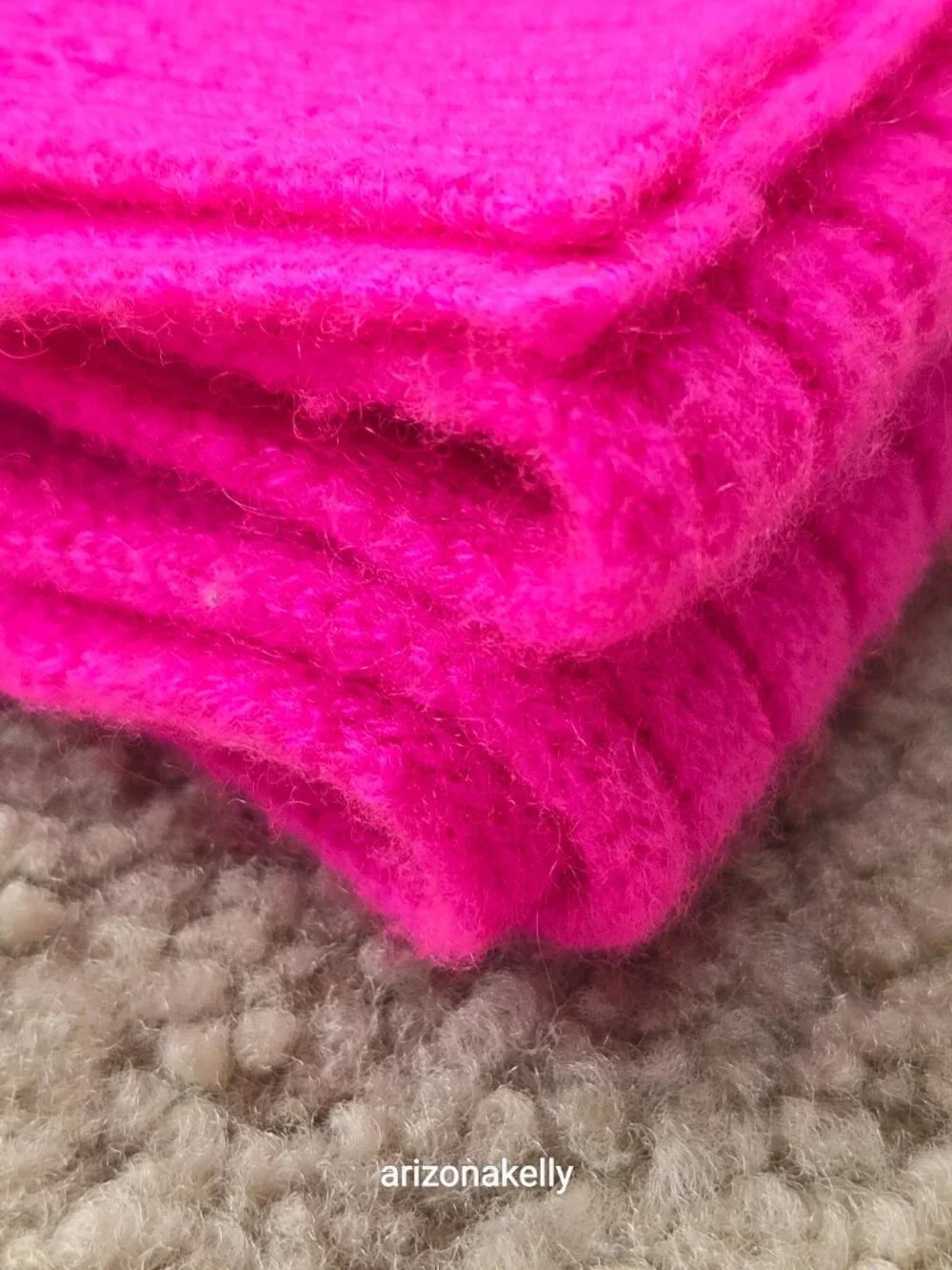 NWOT Talbots Ribbed Cashmere Scarf HOT PINK